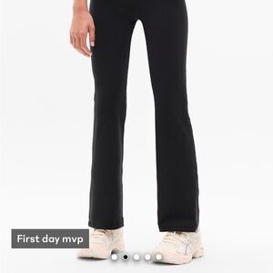 Athleta Girl Chit Chat Black Flared Leggings